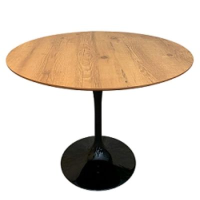 Mesa De Jantar Tulipa Saarinen Redonda 90 Cm Antíqua Preto