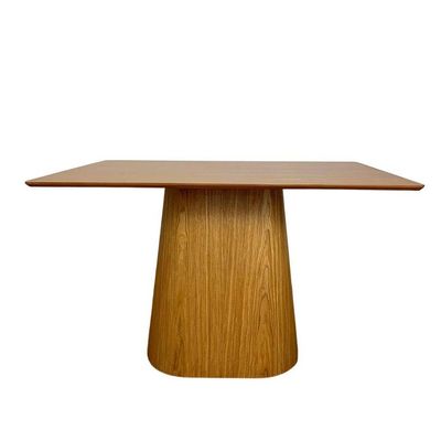 Mesa De Jantar Cone 180X100 Base Freijó Tampo Freijó Marrom