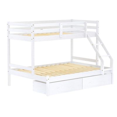 Beliche Casal/solteiro Slim Com 02 Gavetas Madeira Maciça Branco Housin