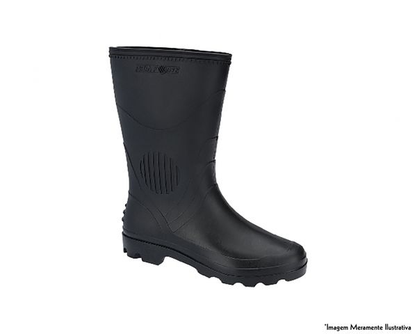 Bota Pega Forte Cano Medio Preta 45/46