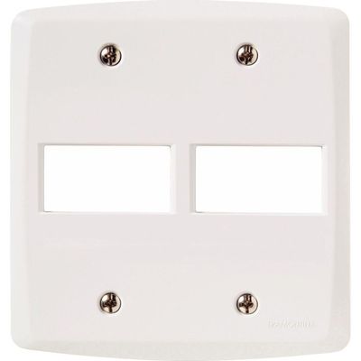 Placa 2 Postos Horizontal 4x4 Tramontina Lux² Branca