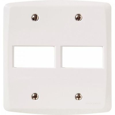 Placa 2 Postos Horizontal 4x4 Tramontina Lux² Branca