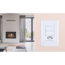 Placa 3 Postos 4x2 Tramontina Giz Branca