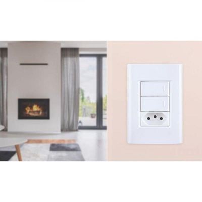 Placa 3 Postos 4x2 Tramontina Giz Branca