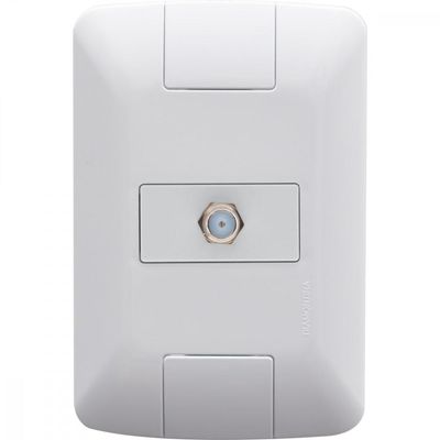 Conj 4x2 1 Tomada Tv/sat Coaxial Tramontina Aria Branco
