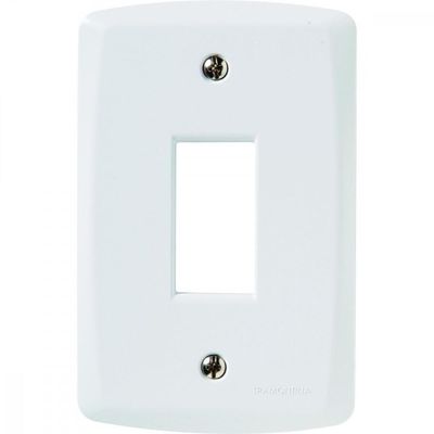 Placa Vertical 1 Conector 4x2 Tramontina Lux² Blanca