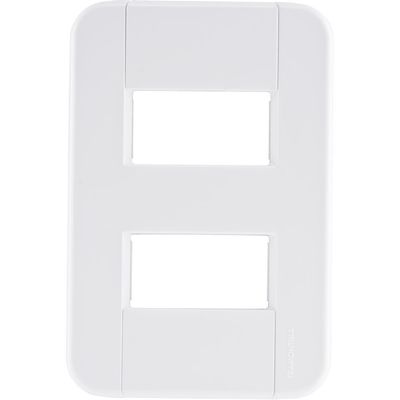 Placa 2 Postos Afastados 4x2 Tramontina Tablet Branca