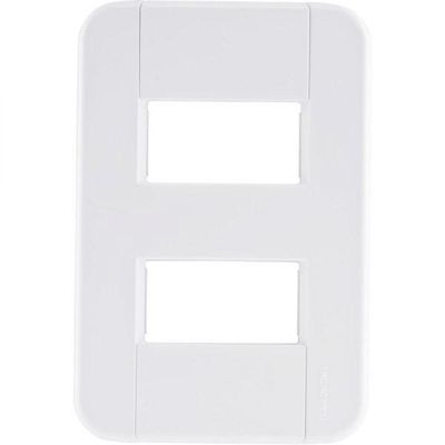 Placa 2 Postos Afastados 4x2 Tramontina Tablet Branca