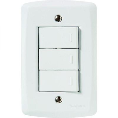 Conjunto 4x2 com 3 Inter Paralelos 10A 250V Tramontina Lux2