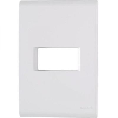 Placa 1 Posto Horizontal 4x2 Tramontina Liz Branca
