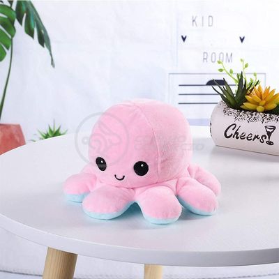 Polvo Reversível De Pelúcia 2 Em 1 Tiktok Rosa E Azul