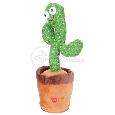 Brinquedo Infantil Cacto Dançante Pelúcia 120 Músicas Usb