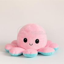 Polvo Reversível Feliz E Bravo 2 Em 1 Macio Rosa E Azul