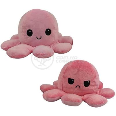 Polvo Reversível Feliz E Bravo 2 Em 1 Macio Pink E Rosa
