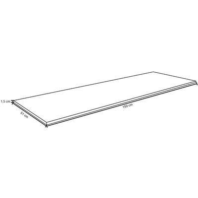 Tampo Para Balcão De Cozinha 150Cm Mdp Branco