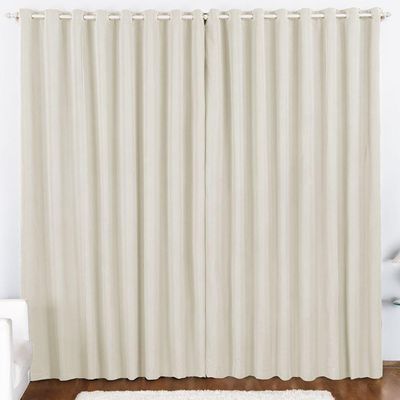 Cortina 4 Mts Sala Quarto Oxford Trilho Comum Baratissima Palha