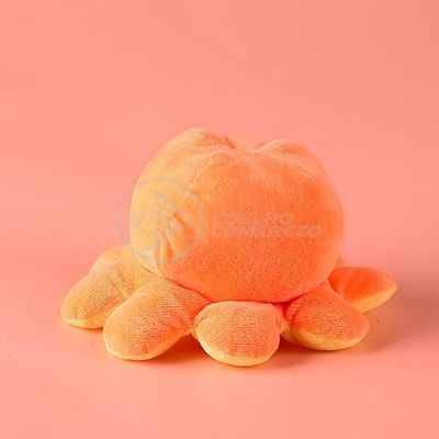 Polvo Reversível De Pelúcia 2 Em 1 Tiktok Laranja E Amarelo