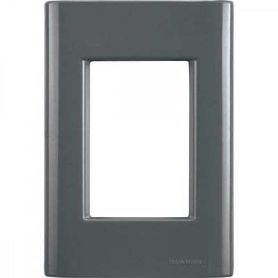 Placa 3 Postos 4x2 Tramontina Giz Grafite