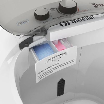 Lavadora Semiautomática Tanquinho Mueller 20kg Big Branco 220 V