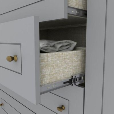 Guarda Roupa Henn Americano 6 Portas 4 Gavetas D205-05 Cinza