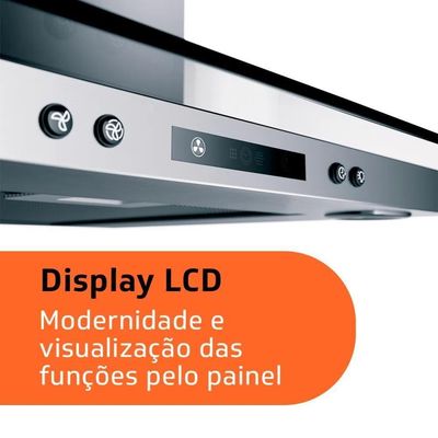Coifa Brastemp Timer 90 Cm Bap90ar Inox 127 V