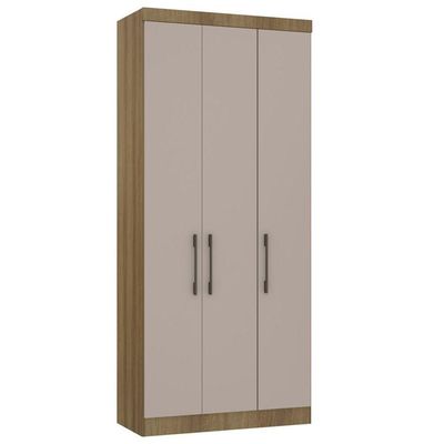 Módulo Guarda Roupa Eucamoveis Paris 3 Portas 2gavetas Avela/cinammon
