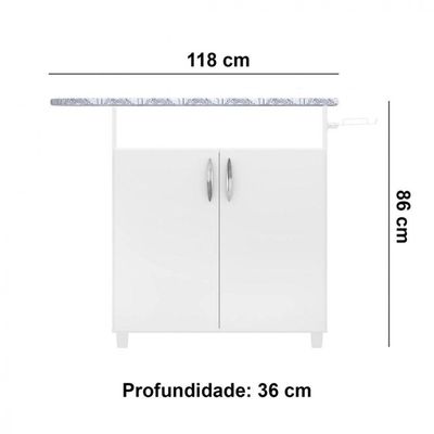 Tábua De Passar 2 Portas Notável Criativa Branco