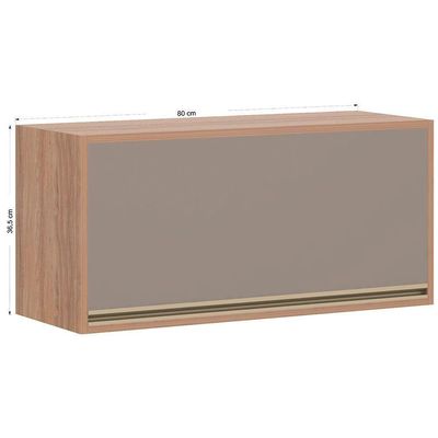 Armário Basculante Luciane 80Cm 1308/199 Vanilla Grafite
