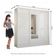 Guarda Roupa Casal Fortaleza 3 Portas Espelho Carioca Branco
