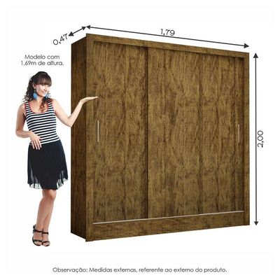 Guarda Roupa Casal Fortaleza 3 Portas Carioca Demolição