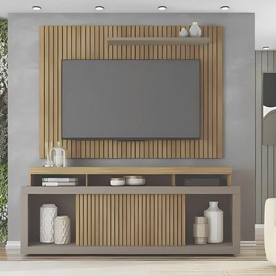 Rack Caemmun New Oscar Com Painel 1,8 Metros Buruti/fendi