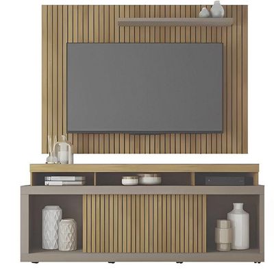 Rack Caemmun New Oscar Com Painel 1,8 Metros Buruti/fendi