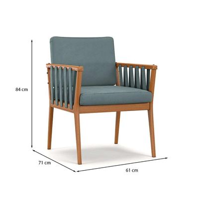 Poltrona Chicago Linho Verde Sage
