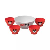 Kit para Pipoca Brinox Disney com 1 Tigela 3L + 4 Cumbucas 500ml