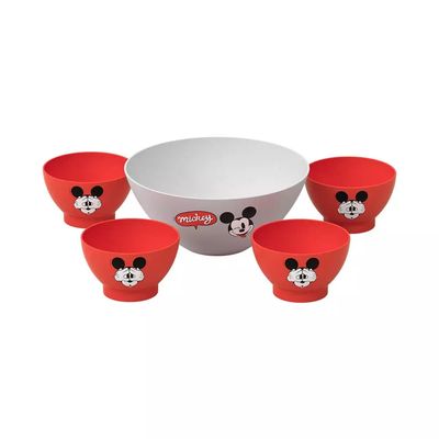 Kit para Pipoca Brinox Disney com 1 Tigela 3L + 4 Cumbucas 500ml UNICA