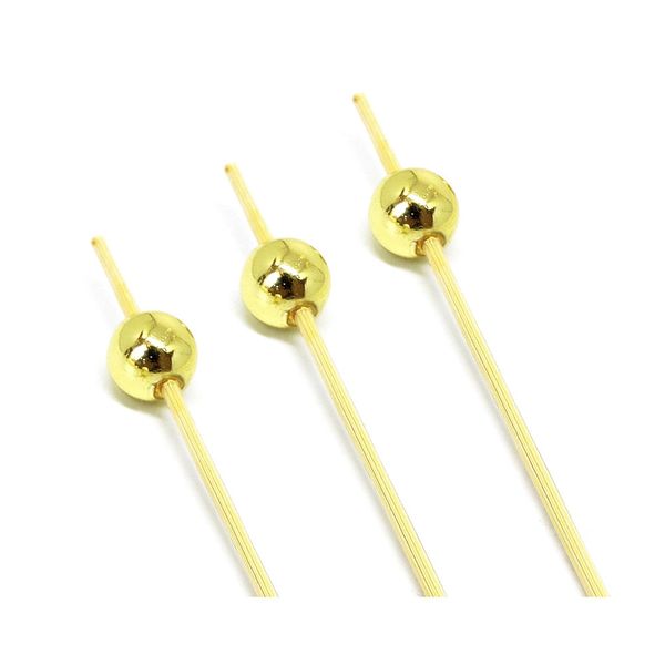 Palito para Petisco Silver Bambu Dourado 12 cm com 20 Unidades UNICA