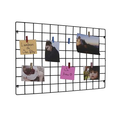 Painel Aramado Metaltru para Papéis e Fotos Modelo Retangular Preto UNICA