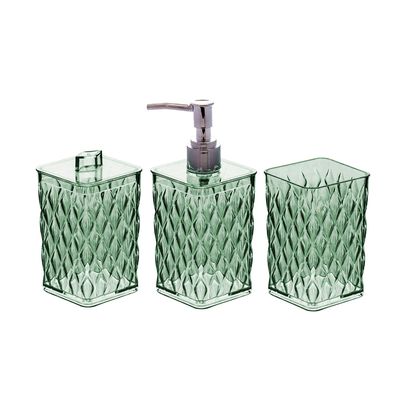 Kit para Banheiro Plasútil Glamour Verde Topázio UNICA