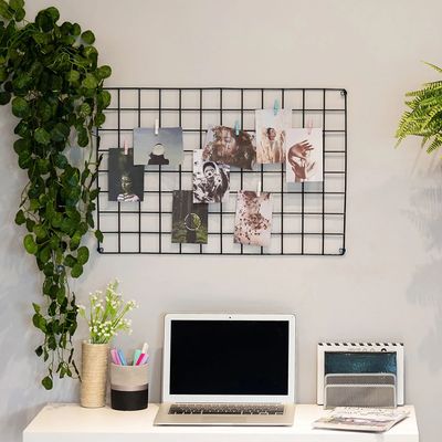 Painel Aramado Metaltru para Papéis e Fotos Modelo Retangular Preto UNICA