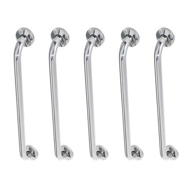 Alça De Apoio Barra 80cm Inox Kit 5 Unidades Idoso Cadeirante Banheiro Box Corrimao Apoio Segurança