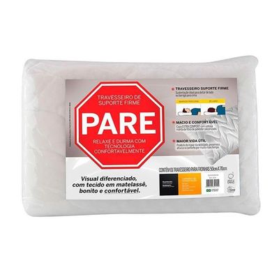 Travesseiro Fibras Siliconadas Pare C/ Suporte Firme P/fronha (50x70) - Fibrasca