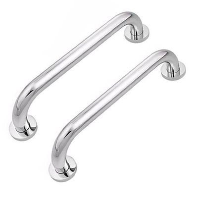 Alça Apoio 30cm Kit 2 Uni Inox Banheiro Idoso Deficiente