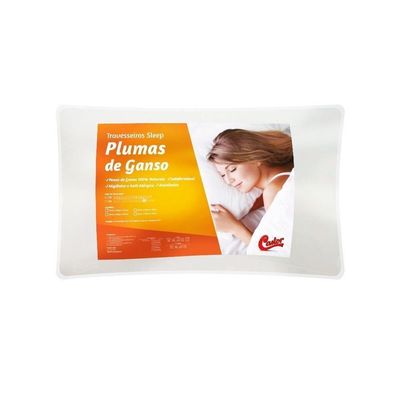 Travesseiro Castor Sleep Pluma De Ganso 40x60x11cm