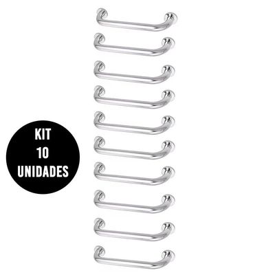 Alça De Apoio 30Cm Kit 10 Unidades Inox Barra