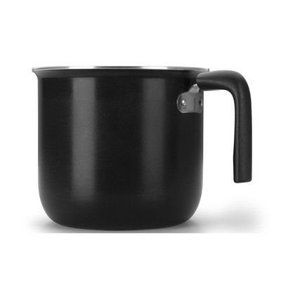 Leiteira Induct+ Preta 16 Cm 2,4 L Em Alumínio Com Revestimento Interno Antiaderente Multiflon