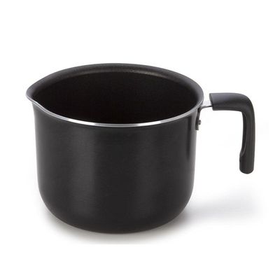 Leiteira Induct+ Preta 16 Cm 2,4 L Em Alumínio Com Revestimento Interno Antiaderente Multiflon