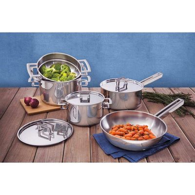 Frigideira Tramontina Brava Em Aço Inox Fundo Triplo Com Cabo 24 Cm 2,1 L Tramontina