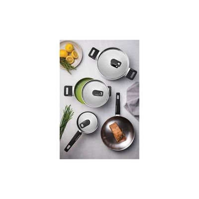 Frigideira Grano Baquelite Em Aço Inox Com Corpo Triplo E Cabo De Baquelite 26 Cm 2,2 L