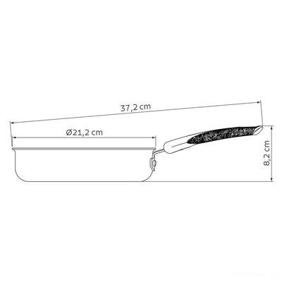 Frigideira Reta Lyf Alumínio Revestimento Antiaderente Starflon Max 20 Cm 1,4 L