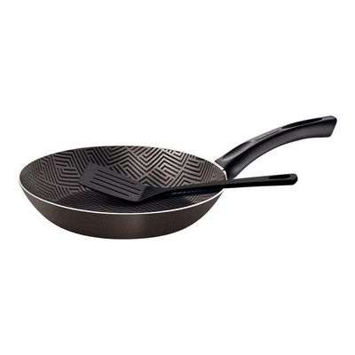 Frigideira Paris 26cm 1,8l Em Alumínio Com Antiaderente Starflon Max Chumbo Com Espátula